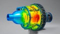 Advanced Thermal Analysis of a Mechanical Component Royalty Free Stock Photo
