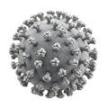A detailed 3D rendering of a virus on a transparent background Royalty Free Stock Photo