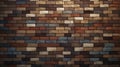 Multicolored Brick Wall With Realistic Lighting And Orderly Symmetry