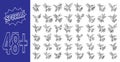 Detailed 2D Vector of Vibrant Hummingbird Amidst Flowers