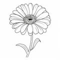 Detailed Daisy Flower Coloring Page For Kids