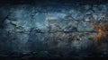 Detailed dark blue abstract texture. Damaged stone wall textures AI Generated Royalty Free Stock Photo