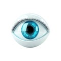 Stunning 3D Render of a Realistic Blue Eye with Eyelashes Royalty Free Stock Photo