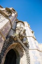 Detailed design and sculpture of a Newt above the entrance to the Pena National Palace of Sintra Royalty Free Stock Photo