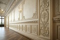 Classic interior wall with mouldings Royalty Free Stock Photo