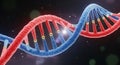 Double helix dna structure realistic rendering science biology genetics medical research digital art Royalty Free Stock Photo