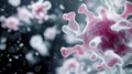 Detailed digital rendering showcases an amoeba with realistic textures and lighting effects, floating in a dark space