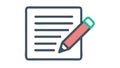 Detailed Document Editing & Drafting Icon, vector design Generative AI Royalty Free Stock Photo