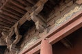 Detailed dougong brackets supports of Yingxian Wooden Pagoda Royalty Free Stock Photo