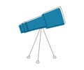 A detailed drawing of a telescope, shown isolated on a white background. Royalty Free Stock Photo