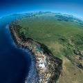 Detailed Earth. Bolivia, Peru, Brazil