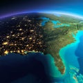 Detailed Earth. Gulf of California, Mexico and the western U.S. Royalty Free Stock Photo