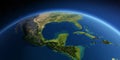 Detailed Earth. North America. Gulf of Mexico Royalty Free Stock Photo