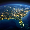 Detailed Earth. North America. USA. Gulf of Mexico and Florida o Royalty Free Stock Photo