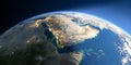 Detailed Earth. Saudi Arabia Royalty Free Stock Photo