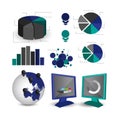 Detailed elements of infographics Royalty Free Stock Photo