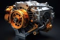 Detailed engine close up shot, perfect for automotive industry projects Royalty Free Stock Photo
