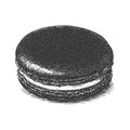 Delicious Chocolate Macaron Pastry, Exquisite French Dessert Illustration Royalty Free Stock Photo