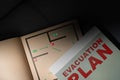 Emergency evacuation plan layout with clear exit routes Royalty Free Stock Photo