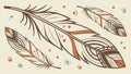 Detailed Feather Design with Natural Texture and Delicate Structure, vector design Generative AI Royalty Free Stock Photo