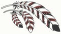 Detailed Feather Illustration. Natural Element, Intricate Texture. vector design Generative AI Royalty Free Stock Photo