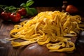 Detailed Fettuccine pasta banner. Generate Ai