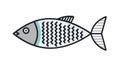 Detailed Fish Icon with Scale Pattern, vector design Generative AI Royalty Free Stock Photo