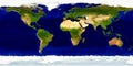 Detailed flat map of continents and oceans, panorama of planet surface. Real colur of continents. Elements of this image furnished