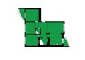 Detailed floor plan overhead top view. Architect designer concept idea. Isometric floor plan. Layout
