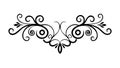 Detailed Floral Scroll Decorative Element, vector design Generative AI Royalty Free Stock Photo