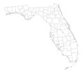 Detailed Florida Blind Map.