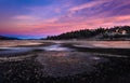 Detailed Foreground Texture While Sun Setting Over Big Bear Lake Royalty Free Stock Photo