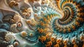 Intricate Fractal Artwork Displaying a Spiral Pattern