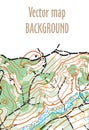 Detailed fragment of color abstract vector topographic map