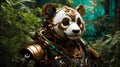 Detailed and futuristic mechanical panda