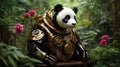 Detailed and futuristic mechanical panda