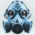 Detailed gas mask ensuring safe breathing.