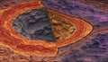 Detailed geological illustration of the Earth's layers Royalty Free Stock Photo