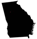 Detailed Georgia Silhouette map.