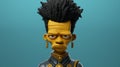 Detailed Gothicpunk Afro-caribbean Influence In Simpsons Actor\'s Adrift Character
