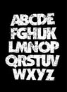 Detailed grunge dirty font. Vector alphabet