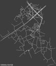 Street roads map of the AALBEKE MUNICIPALITY, KORTRIJK