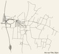 Street roads map of the ARC-SUR-TILLE QUARTER, DIJON