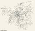 Street roads map of NAMUR, BELGIUM