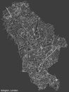 Street roads map of the BOROUGH OF ISLINGTON, LONDON