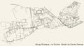 Street roads map of the BOURG-L\'ÃVESQUE - LA TOUCHE - MOULIN DU COMTE QUARTER, RENNES