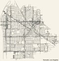 Street roads map of the CITY OF NORWALK, LOS ANGELES CITY COUNCIL