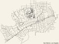 Street roads map of the CITY OF SAN MARINO, LOS ANGELES CITY COUNCIL