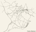 Street roads map of the FRANOIS COMMUNE, BESANCON