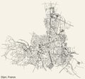 Street roads map of DIJON, FRANCE